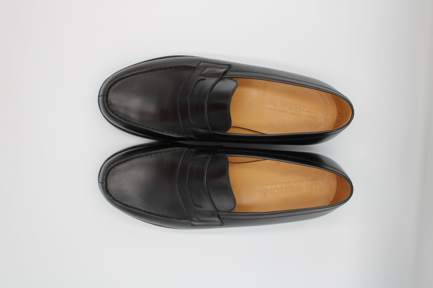 J.M. Weston Mocassins en cuir noir