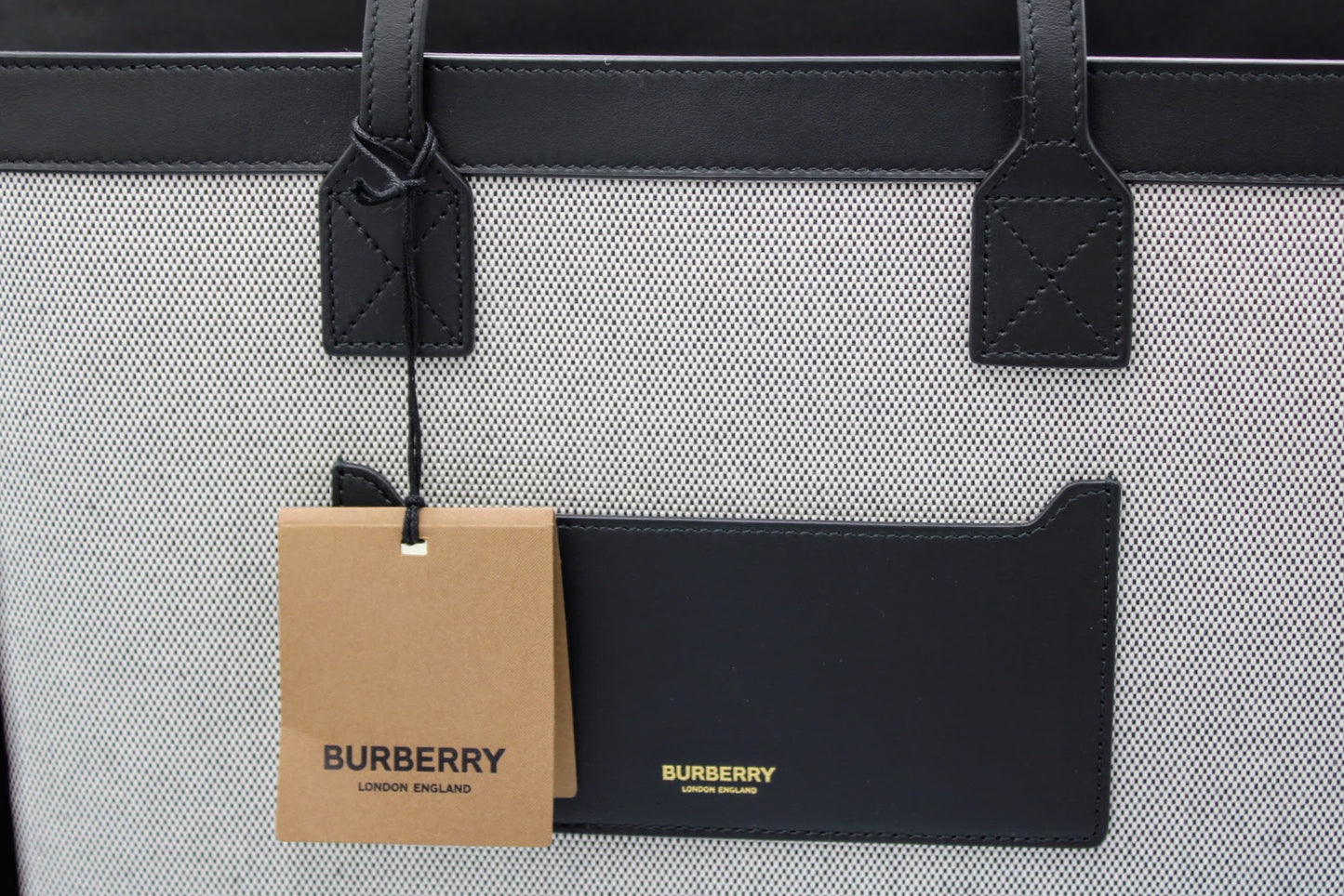 Burberry - Sac Cabas Gris Noir